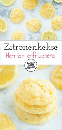 Diese Zitronenkekse sind herrlich weich und erfrischend. Lemon Cookies mit Frischkäse sind eine tolle Alternative zu normalen Keksen. Die saftigen Zitronenkekse schmecken definitiv das ganze Jahr über! #lemoncookies #zitronenkekse #cookies #sommer #backenmachtglücklich