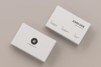 Top View Business Card Mockup