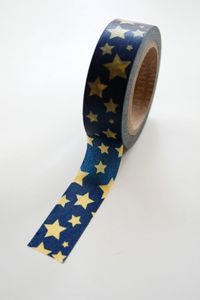 Washi Tape - Yellow Stars on Navy