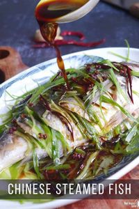 A fresh whole fish steamed to a tender texture, seasoned with a delicious dressing, Chinese steamed fish requires little cooking skill but tastes incredible. #redhousespice