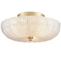 Modern Ceiling Lights:Made of unique textured fine sand glass, the lampshade is very textured and the reflected light is very warm and beautiful; The metal canopy in brass finish, is durable and sturdy; Simple round ceiling light fixtures fitting in flower shape, bring a sense of fashion in space and present an elegant and modern style. Versatile Application:The brass ceiling light is ideal for living room, bedroom, kitchen, hallway, entryway, foyer, porch and other spaces, adding a modern indus