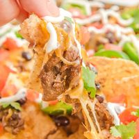 Slow Cooker Cheesy Steak Nachos