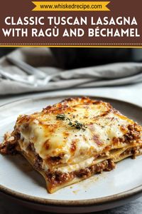 Elevate your next meal with this Tuscan Lasagna with Ragù and Béchamel! This Italian classic takes time to prepare but rewards with each rich, savory bite. Perfect for holidays, cozy dinners, or when you want to impress with a comforting yet elegant dish.