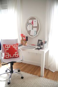 #smpliving coral and white desk