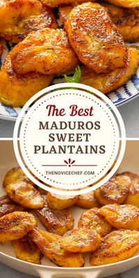 These easy Maduros (Sweet Plantains) are a staple Puerto Rican side dish. They're perfectly sweet, caramelized along the outside and deliciously warm on the inside!