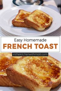 Learn how to make a classic French toast at home. If you love French toast give this easy homemade French toast recipe a try! #frenchtoast