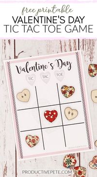 Use these free printable Valentine's Day Tic Tac Toe Game Boards for Kids at school parties, as Valentines cards, or for classroom activities in February. #valentines #valentinesday #kidsgames #tictactoe