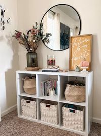 The perfect fall console table decor you can shop! I went with a very simple and clean look this year. entryway decor ideas, welcoming entryway, apartment decorating, home entrance decor, foyer decorating ideas, entry way ideas, colorful entryway, home entry decor, Fall entryway decor, Fall entry table decor, Fall entrance decor ideas,