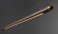 Wood Kitchen Linear Pendant Lighting