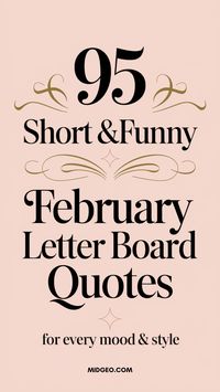 february letter board quotes 💌 Looking for inspiration this February? These 95 short and funny February letter board quotes are perfect for every style! From sweet and heartwarming to laugh-out-loud funny, these ideas are great for adding a creative touch to your space. Say hello February with quotes that match your mood and make your letter board shine! Discover 95 February letter board quotes, including short, funny, sweet, and charming "Hello February" sayings to brighten your home or social media feed.