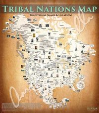 Tribal Nations of North America Map (Native and Common Names)