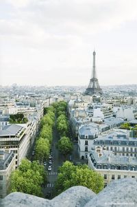 Gorgeous view of Paris & Eiffel tower from Arc De Triomphe