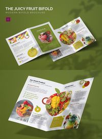 Juicy Fruit Bifold Brochure Template INDD