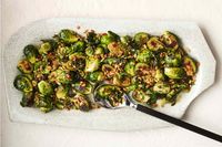 A fish sauce vinaigrette gives bold flavor in this Asian-inspired brussels sprouts recipe.