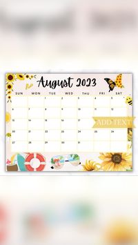  

Get this August 2023 Calendar today on sale in the Etsy shop! 

This Printable Calendar for august will be awesome for staying organized, kid activities, school activities, and more! You can also add text with Adobe Acrobat Reader for free! 

What are you waiting for? 

