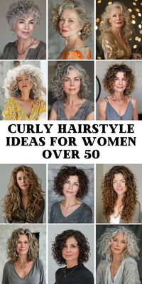 Discover stunning Curly Hairstyle Ideas for Women over 50 that perfectly complement Older women with Short wavy hairThese Gray hair haircuts and Medium length styles offer versatile options for a fresh lookIdeal for those with Round faces or Gray hair stylesthese curls provide a youthful touch to your appearance.