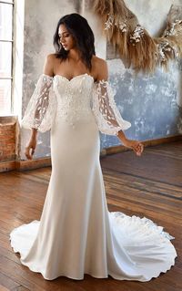 BRIAR Glamorous Boho Lace Wedding Dress with Vintage Details by All Who Wander