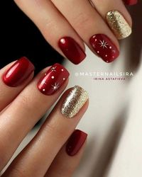 Short New Year's Nails in Red for 2024: 15 Festive Ideas - thepinkgoose.com