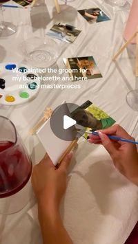 Carats & Cake on Instagram: "A #bachelorette paint ‘n sip where your future groom is the subject is a true work of art. #caratsandcake 🎥: lykabuttahfly via TikTok"