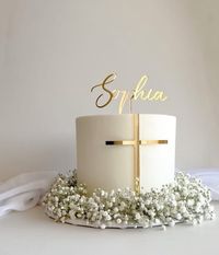 Cross Cake Topper Minimalistic Cake Topper Baptism Cake Topper Communion Cake Topper - Etsy Brasil