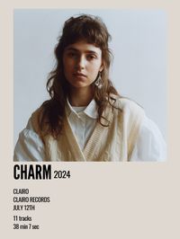 minimal aesthetic polaroid album poster for charm by clairo