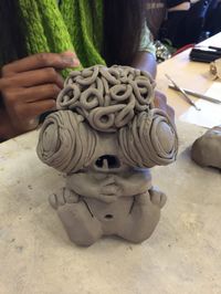 Clay monster from my 3D art 2 class - Mrs. Nickell