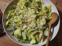 Caesar Salad with Crispy Capers and Garlic Breadcrumbs Recipe | Katie Lee Biegel | Food Network