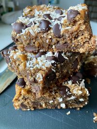 Easy Flourless Almond Joy Bars (One Bowl) - Hungry Happens