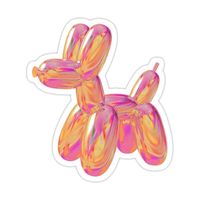 Decorate laptops, Hydro Flasks, cars and more with removable kiss-cut, vinyl decal stickers. Glossy, matte, and transparent options in various sizes. Super durable and water-resistant. Cute metallic balloon dog