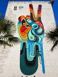 "Peace, Man" New Street Art Mural By Australian Artist REKA in San Francisco, USA 4