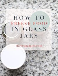 I get this question so often, I wanted to put the answer in its own post. In short: Yes! You can freeze food in glass jars! I have done it somewhere around 8935 times, and