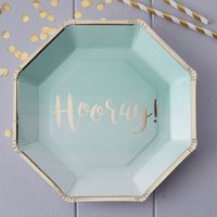 8ct Ginger Ray Green Hooray Paper Plates Pick And Mix : Target