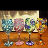 Fun hand painted glasses