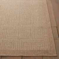 Greek Key Indoor/Outdoor Rug with Washable, Fade Resistant Fabric for Family Friendly Spaces