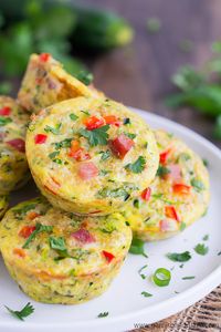 These veggie packed, high protein Mini Zucchini Quinoa Frittatas are perfect for Sunday brunch or an easy grab-and-go healthy breakfast.