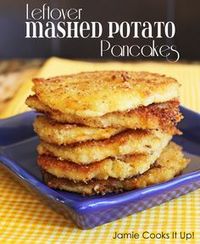 Leftover Mashed Potato Pancakes from Jamie Cooks It Up!