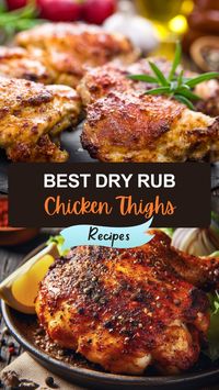 Spice up your dinner routine with this Dry Rub Chicken Thighs recipe! These chicken thighs are rubbed with a flavorful blend of spices and then grilled to perfection, resulting in a meal that's both juicy and packed with flavor. Great for BBQs, family dinners, or a weeknight meal. Try this recipe and enjoy a restaurant-quality meal at home. #dryrubchicken #chickenrecipes #grillingrecipes