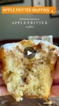 1.2K views · 904 reactions | APPLE FRITTER MUFFINS
1/4 cup brown sugar
3 tsp cinnamon
2 1/2 apples, peeled and rough chopped
2/3 cup + 3 tbsp granulated sugar
1/2 cup softened butter
2 eggs
1 1/2 tsp vanilla
1 1/2 cups flour
1 3/4 teaspoons baking powder
1 tsp salt
1/2 cup + 3 tbsp milk
1 cup powdered sugar
1.  Preheat oven to 350 degrees F. Prep your muffin pan with muffin liners.
2.  Mix 1/4 cup brown sugar and 2 tsp cinnamon in a small bowl, set aside. Toss cubed apples with 2 tbsp granulated sugar and remaining 1 tsp of cinnamon in a separate bowl, set aside.
3.  In a stand mixer or with a hand mixer, beat 1/2 cup softened butter and 2/3 cup granulated sugar together until fluffy, approx. 2 minutes. Add eggs and vanilla, continue to mix.
4.  Gently mix flour, baking powder and salt in 