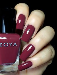 Zoya Naturel Deux (2) Aubrey - deep warm plum creme - Love the color, length, shape, high gloss! So pretty.