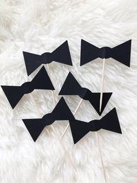 Bow Tie Cupcake Toppers (Set of 12)