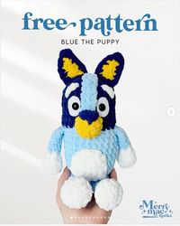 If you’re not a fan of bluey, than I’m afraid you need to run to Disney+ and watch it!! Hope you have fun making this crochet bluey!! 🥰 #blueyandbingo #crochet #freecrochetpattern #amigurumi #jesuslovesu #bluey