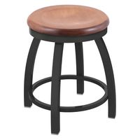 For a modernized take on the classic stool, this Holland Bar Stool Co Misha Swivel Dining Stool with Wood Seat boasts a classic wood seat with bowed legs and a handy footrest ring. This smooth swiveling dining stool makes the most of your space and works well in a variety settings. It boasts a 360-degree swiveling seat made of thick hardwood. The stool is built to commercial-grade standards with a solid welded framework made of commercial-quality, plating grade steel in an epoxy-polyester powder-coated finish. Make this swiveling dining stool your by selecting from a range of frame finish and upholstery color options. Color: Brown.