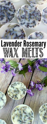 DIY lavender rosemary wax melts - can be used in any wax pot. I love this scent!