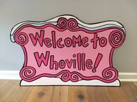 FOAMBOARD WHOVILLE SIGN Inspired by the Grinch Welcome to | Etsy