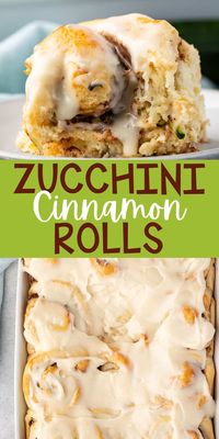 Zucchini Cinnamon Rolls add zucchini to homemade cinnamon rolls - this is a great way to use up summer zucchini!