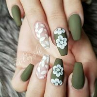 The Matte / Dark Green Nails designs are perfect for fall! Hope you can inspire - #designs #green #inspire #matte #nails #perfect - #Genel