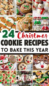 Bake up some holiday cheer with these 24 best Christmas cookie recipes that will make your season extra sweet! From classic sugar cookies perfect for decorating to gingerbread cookies with warm spices, this collection has something for every cookie lover. Try peppermint chocolate crinkles for a festive twist, buttery shortbread that melts in your mouth, or snickerdoodles with a holiday touch. Whether you're planning a holiday cookie exchange, a cozy baking day, or looking for giftable treats,