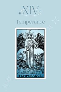 Tarot card temperance represents balance, patience, and contentment. It typically indicates that you should learn to bring about balance, patience and moderation in your life, in the upright position.