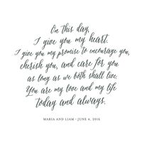 "Your Vows as an Art Print" by Minted in beautiful frame options and a variety of sizes.