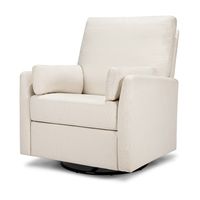 The Ethan Swivel Glider is a traditional glider that has been thoughtfully crafted with cushions on each side to provide exceptional support and comfort while feeding, reading, or snuggling with your little one. Mom and dad can rest easy in this comfortable and durable glider that glides forwards and backwards with 270 swivel motion. Constructed of soft and durable polyester fabric, the Ethan Swivel Glider offers a timeless design and can be used well beyond the nursery years.